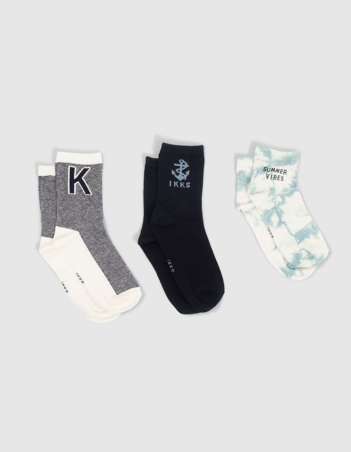 Navy, white and blue socks - IKKS