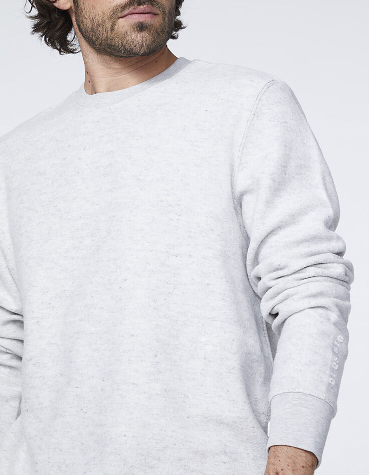Sweat grey brod&eacute; IKKS Paris BKLYN Homme-5