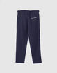 Pantalon navy fluide fille-3