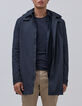 Trench marine capuche amovible Homme-1