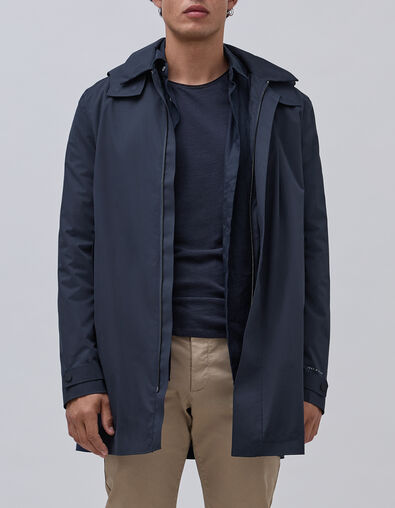 Trench marine capuche amovible Homme - IKKS
