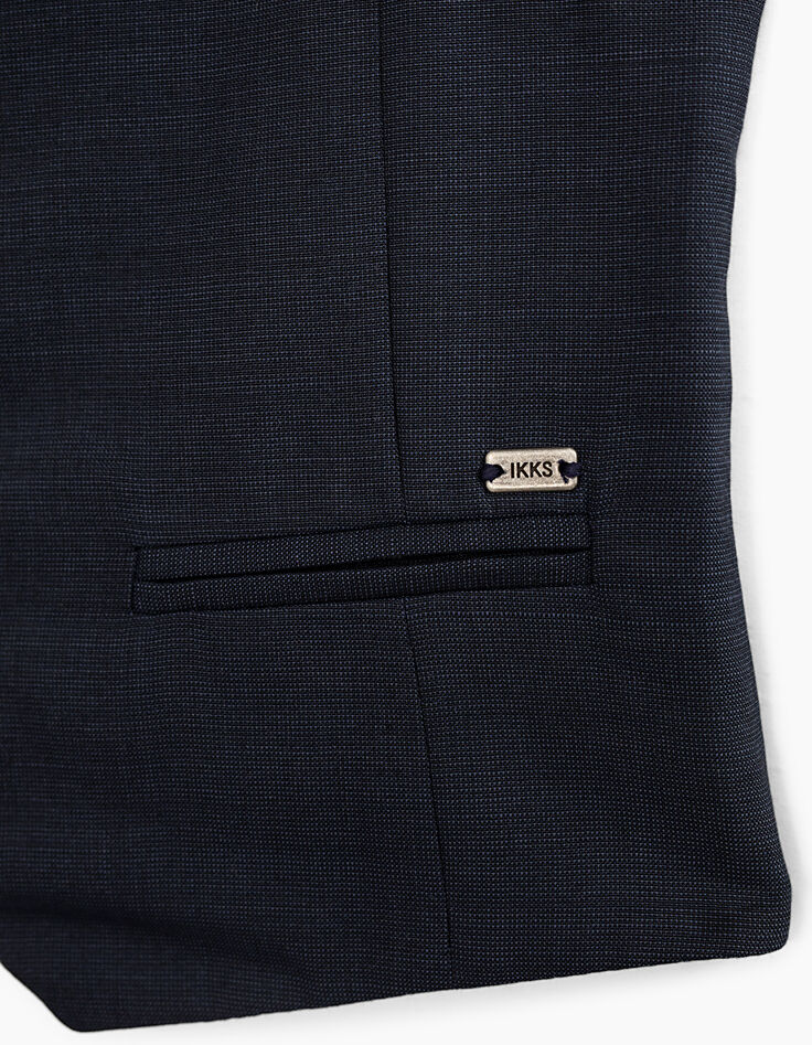 Boys’ navy suit waistcoat -4