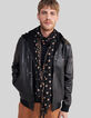 Fular negro estampado minimalista rock hombre-6