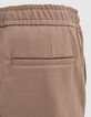 Jogpant mokka knitlook elastische taille Heren-4