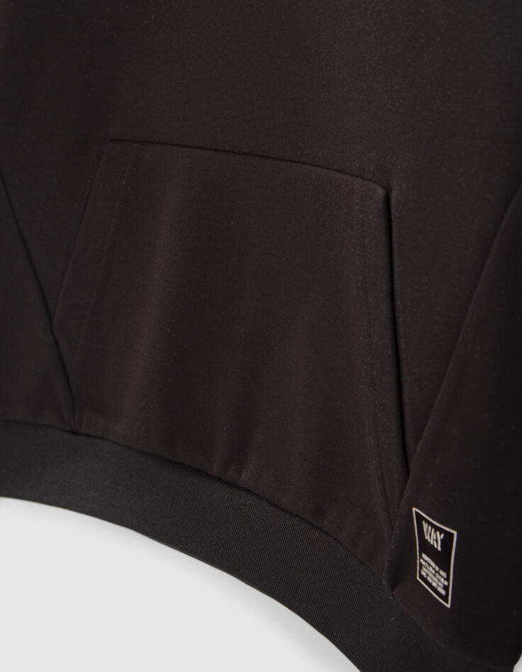 Schwarzes Jungensweatshirt mit Schriftzug am Kragen-6