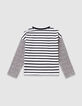 Ecru matrozenshirt biokatoen strikjes mouwen meisjes-4