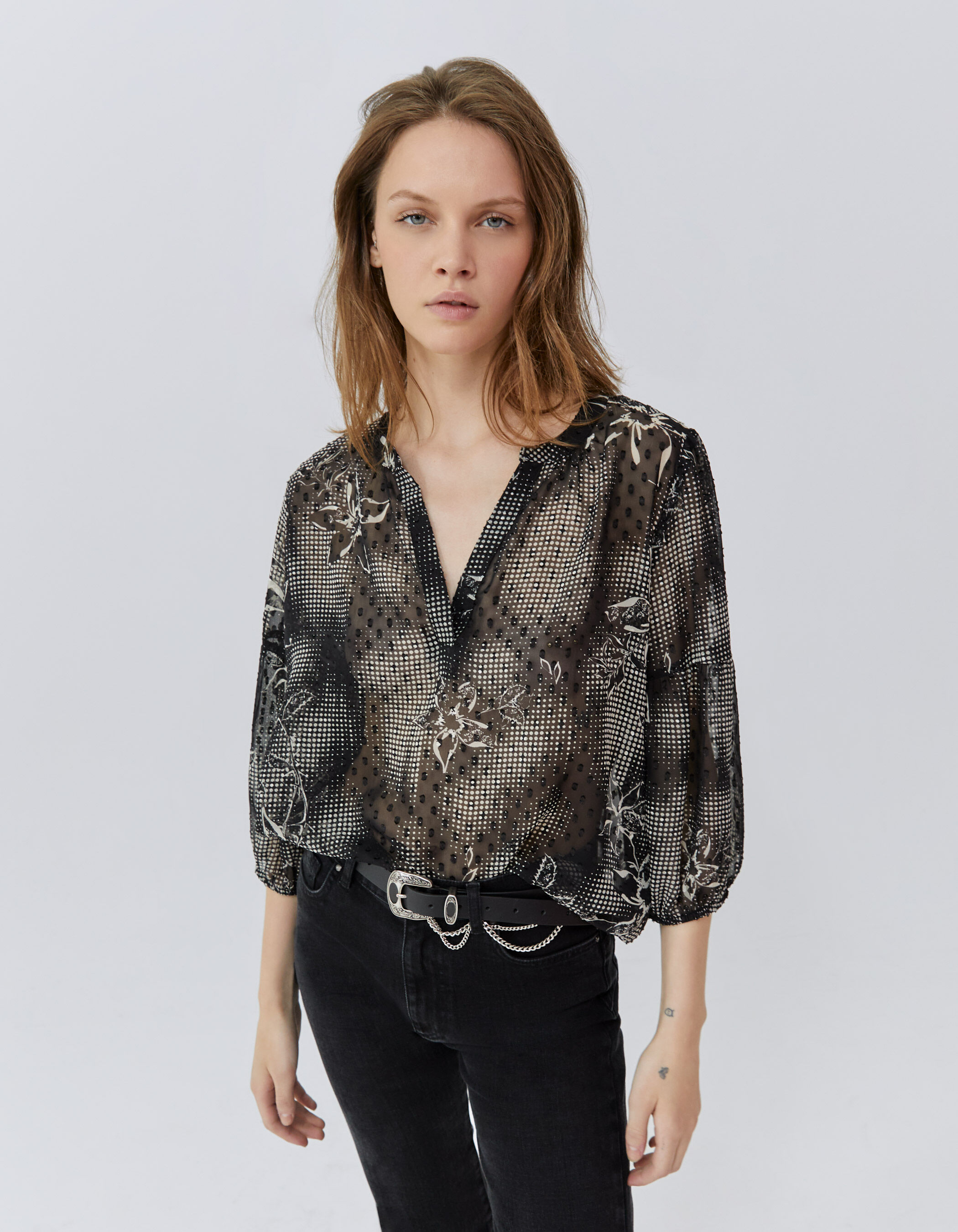 Blouse discount ecru femme
