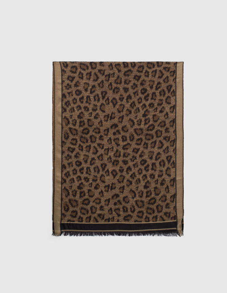 Fular tejido jacquard leopardo mujer-2