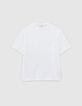 Gender Free-T-shirt blanc coton bio broderie Mixte-4 Gender Free-T-shirt blanc coton bio broderie Mixte-4