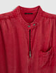 Robe courte rouge délavé Lenzing™ Lycocell™ Femme-9