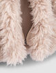 Chaqueta beige bimaterial niña-4