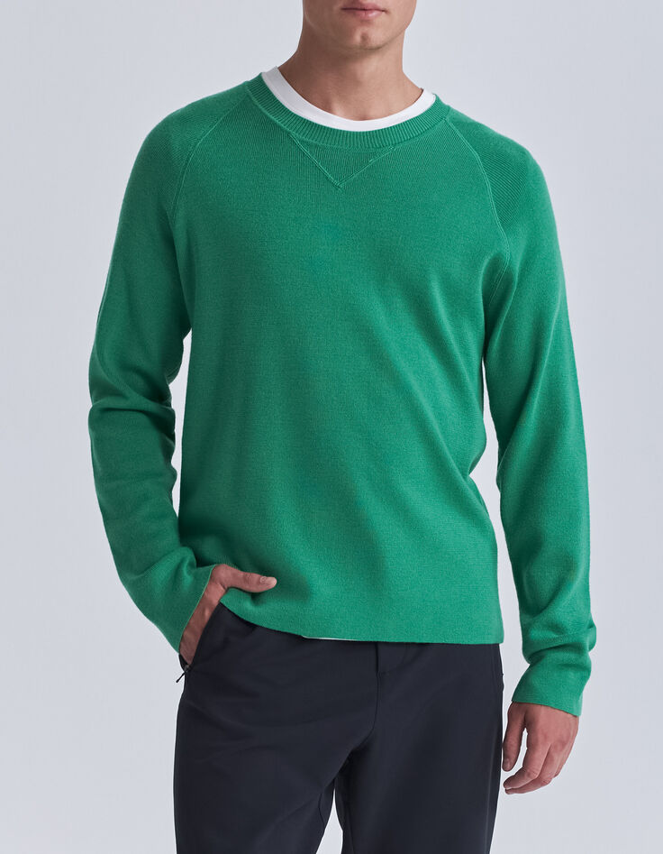 Groene gebreide trui DRY FAST Heren-2 Groene gebreide trui DRY FAST Heren-2