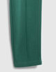 Boys' green joggers with striped braid down side-4