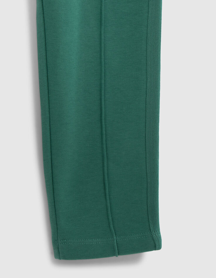 Boys' green joggers with striped braid down side-4
