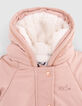 Parka rose fourrée bébé fille-2