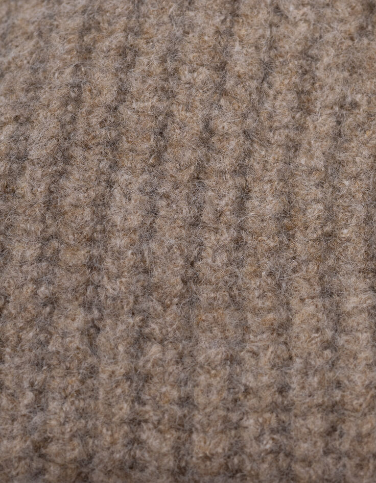 Bonnet camel tricot fourré grosses côtes garçon-7 Bonnet camel tricot fourré grosses côtes garçon-7