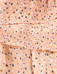 Kurzer Mädchenrock, Blumenprint in Tachismus-Optik, Peach-6