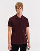 Polo bordeaux bi matière IKKS BETTER Homme-1
