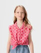 Girls’ pink sleeveless top with red graphic print-8 Girls’ pink sleeveless top with red graphic print-8