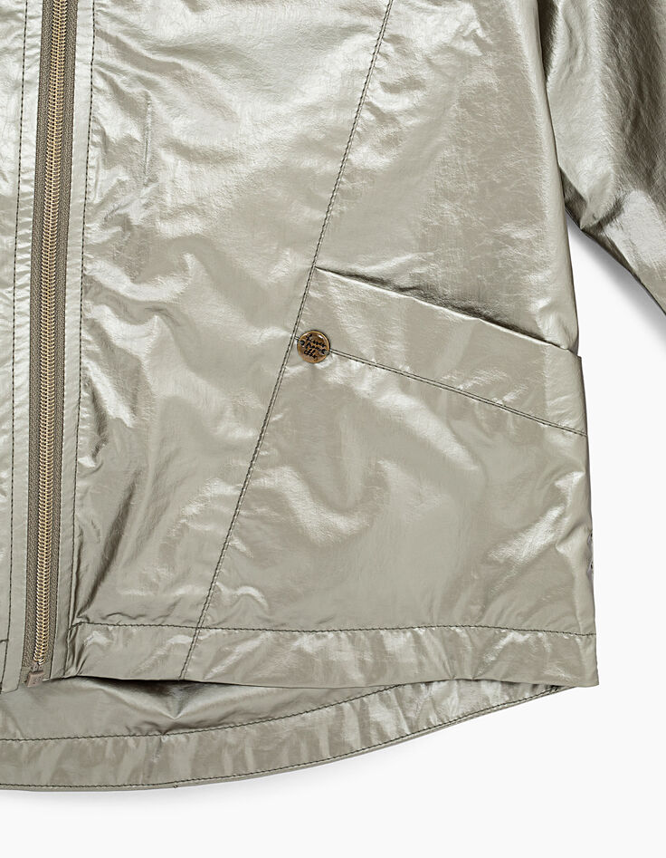 Bronzefarbener Mädchenwindbreaker mit Perlmuttfinish-4