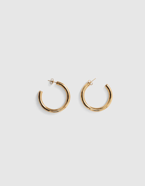Women’s gold-tone metal hoop earrings