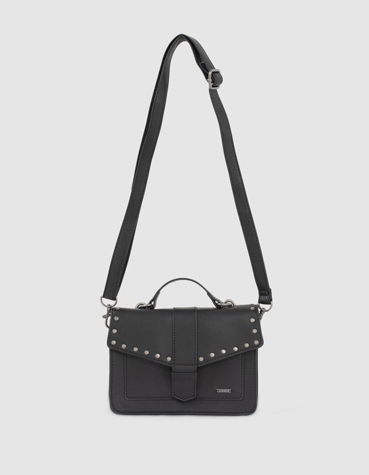 Sac &agrave; main noir &agrave; clous fille-2