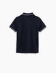 Boy&rsquo;s navy organic cotton polo shirt-4
