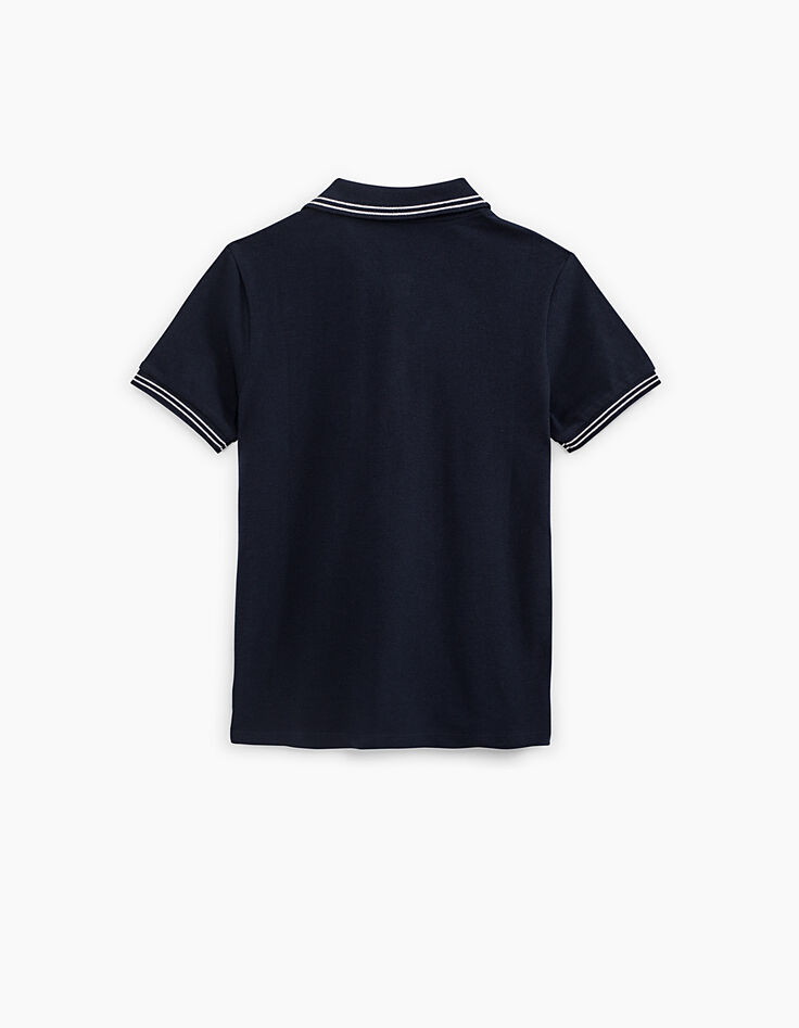 Boy&rsquo;s navy organic cotton polo shirt-4