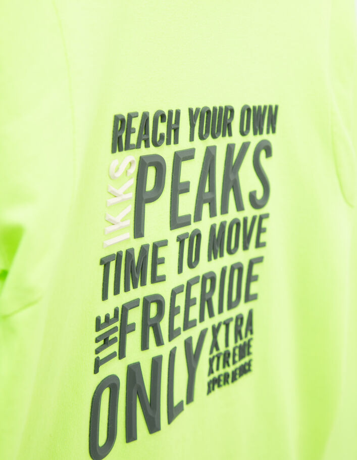 Fluogroen T-shirt rubber tekst jongens-7