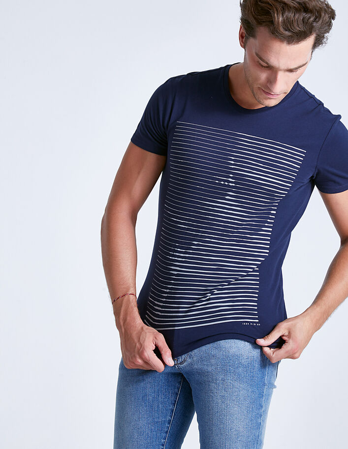 Tee-shirt visuel gaucho rayé Dry Fast Homme - IKKS