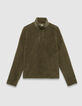 Men’s khaki sherpa knit sweatshirt with zipped neck-6