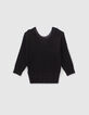 Jersey negro reversible punto pointelle lúrex mujer-5