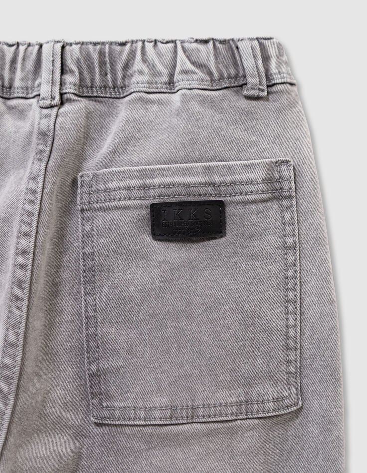 Jungen-Jogginghose mit elastischem Bund in Grau-8