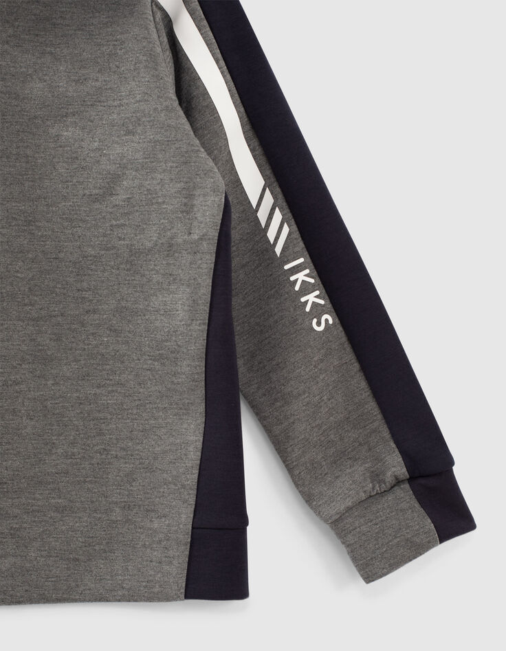 Sweat sport gris avec dos noir garçon-4