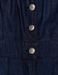 Dames jumpsuit zonder mouwen en rauw denim-8