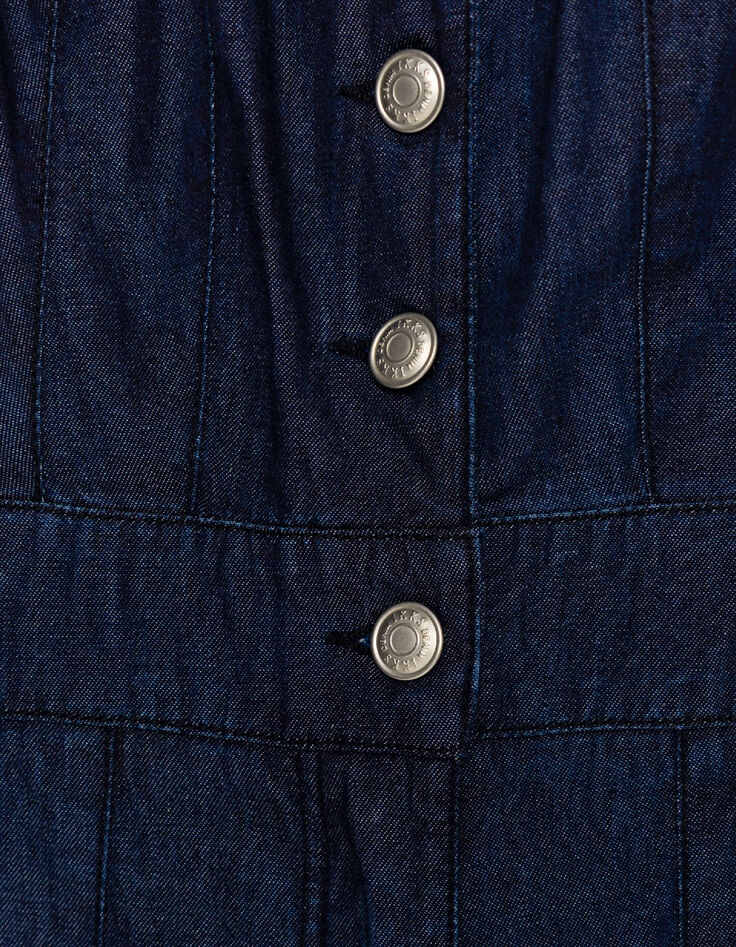 Dames jumpsuit zonder mouwen en rauw denim-8