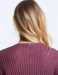 Women's mauve fluffy wool cropped sweater-3