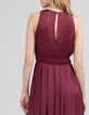 Damen-Maxikleid recycelt Bordeaux mit asymmetrischem Top-4