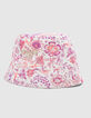 Bob lilas imprimé fleurs et broderie fille-2