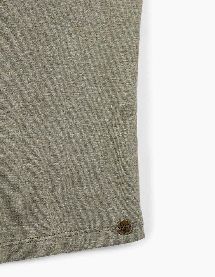 Tee-shirt bronze avec résille aux épaules fille-4