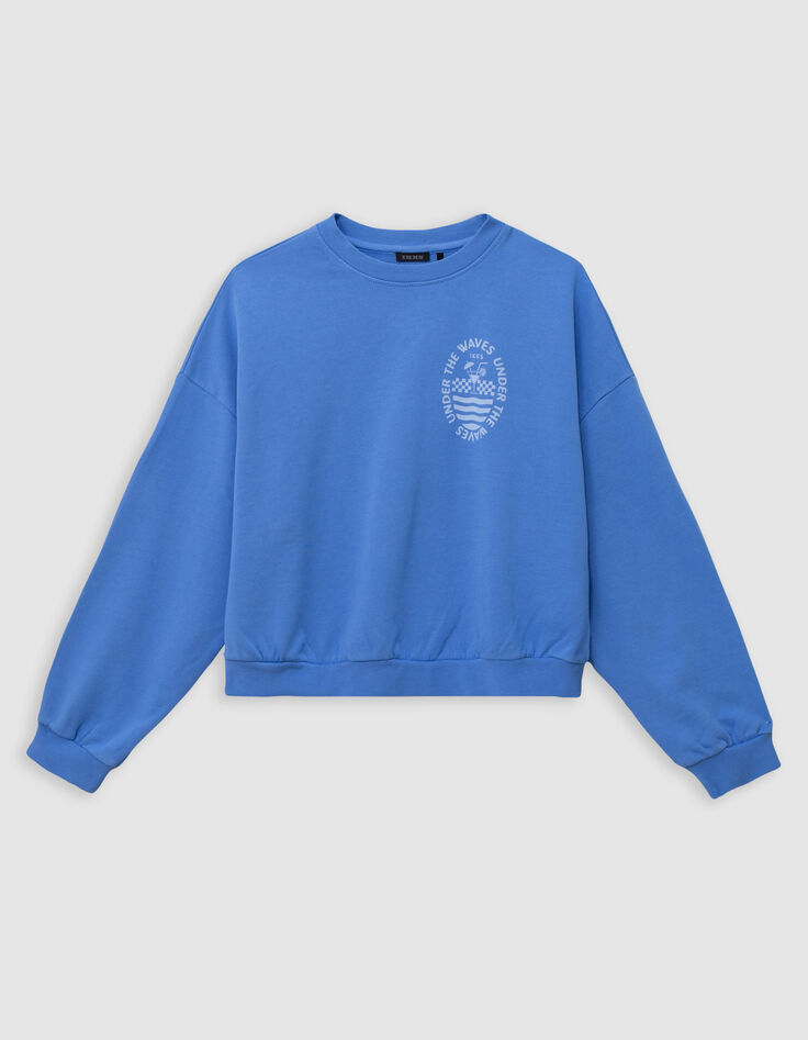 Sweat bleu maxi visuel dos fille-2