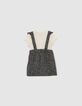 Conjunto vestido negro estampado y body bebé niña-3