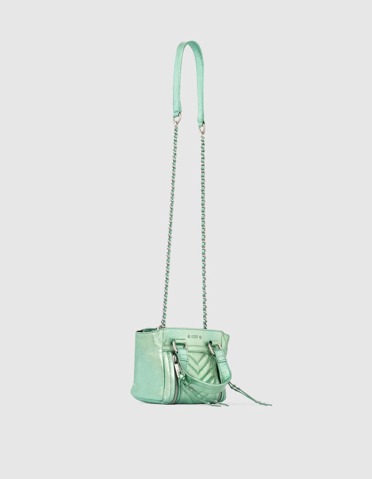 THE GREEN NANO 1440 women’s Leather Story tote bag-2