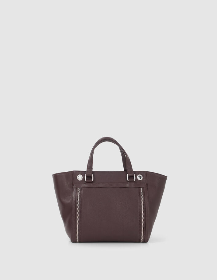 Bolso cabás 1440 Medium granate cuero mujer-3