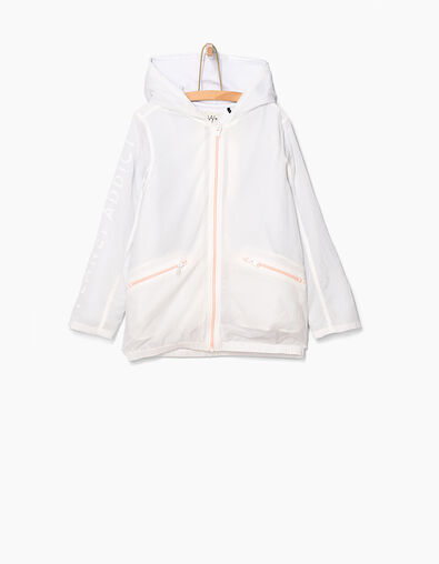Girls’ off-white 2-in-1 windcheater and cardigan - IKKS