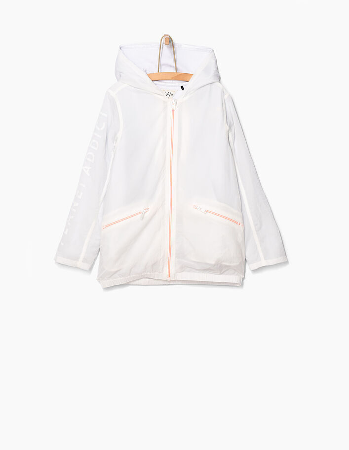 Girls’ off-white 2-in-1 windcheater and cardigan - IKKS