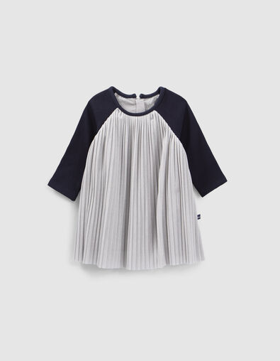 Robe argentée plissée bébé fille - IKKS