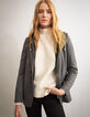 Chaqueta sastre de hilo gris vuelta amovible mujer-5