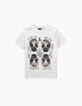Camiseta blanco roto con 4 calaveras niño -1