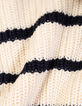 Jersey crudo punto cuello azul letra lentejuelas niña-7